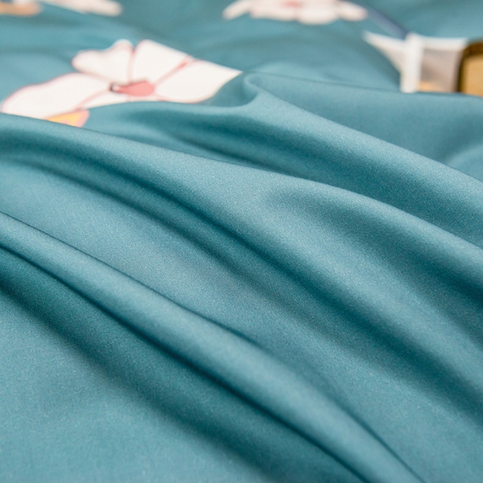 91家纺网 家纺一手货源 找家纺 品乐 2023新100支云锦臻丝高清数码长绒棉四件套 蝶恋花