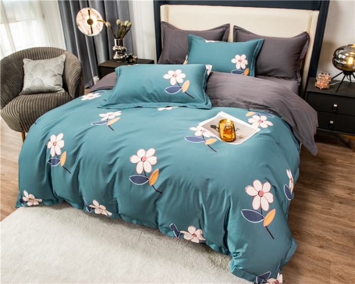 91家纺网 家纺一手货源 找家纺 品乐 2023新100支云锦臻丝高清数码长绒棉四件套 蝶恋花