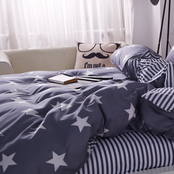 91家纺网 家纺一手货源 找家纺 曼璐家纺 2025新款芦荟棉单品被套 星空漫步