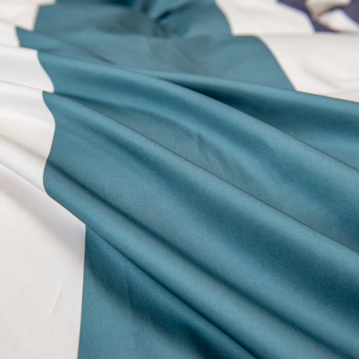 91家纺网 家纺一手货源 找家纺 品乐2023新100支云锦臻丝高清数码长绒棉四件套 唯 一蓝