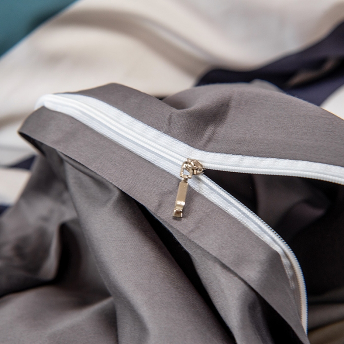 91家纺网 家纺一手货源 找家纺 品乐2023新100支云锦臻丝高清数码长绒棉四件套 唯 一蓝