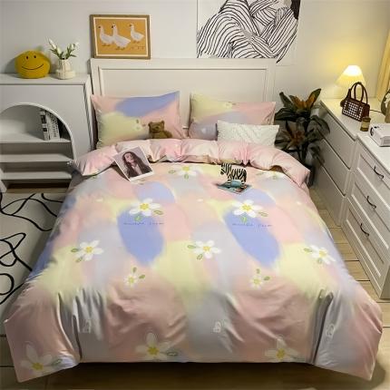 91家纺网 家纺一手货源 找家纺 798家纺 2022新款全棉水洗棉四件套 柔情