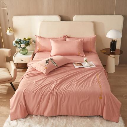 91家纺网 家纺一手货源 找家纺 （总）仟网汇 2022新款小拉皮凉感夏被四件套