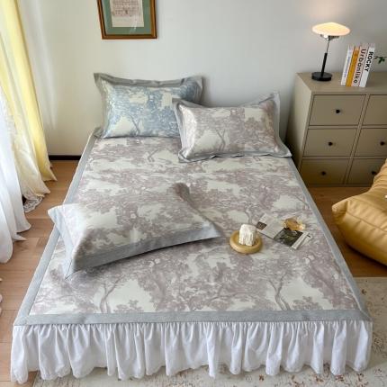 91家纺网 家纺一手货源 找家纺 （总）时年 2022新款水洗冰露丝养生席凉席