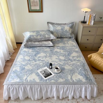 91家纺网 家纺一手货源 找家纺 （总）时年 2022新款水洗冰露丝养生席凉席