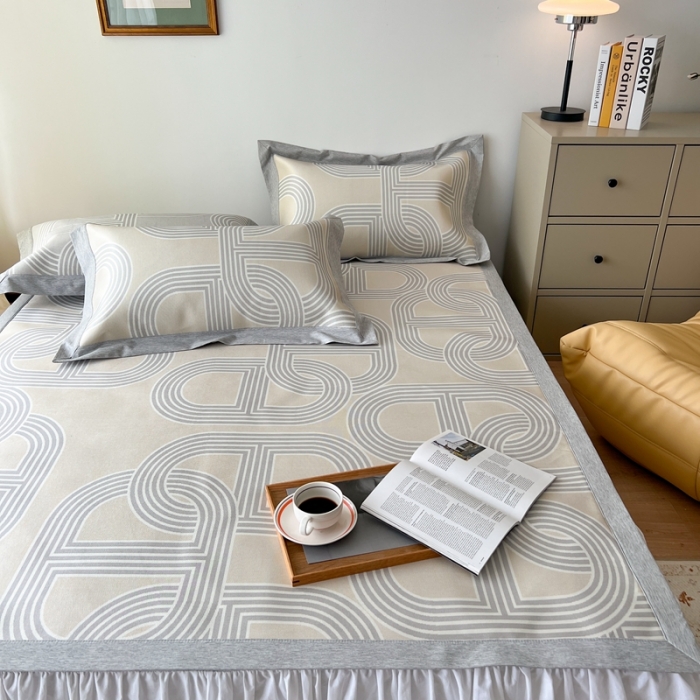 91家纺网 家纺一手货源 找家纺 时年 2022新款水洗冰露丝养生席凉席 爱玛