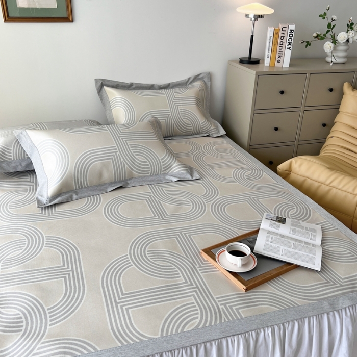 91家纺网 家纺一手货源 找家纺 时年 2022新款水洗冰露丝养生席凉席 爱玛