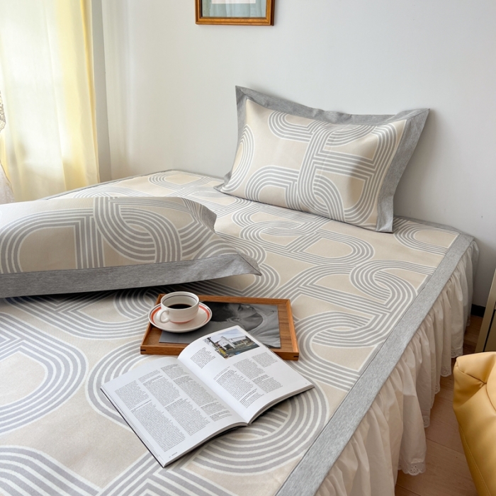 91家纺网 家纺一手货源 找家纺 时年 2022新款水洗冰露丝养生席凉席 爱玛