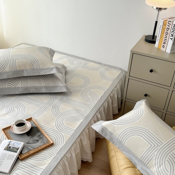 91家纺网 家纺一手货源 找家纺 时年 2022新款水洗冰露丝养生席凉席 爱玛