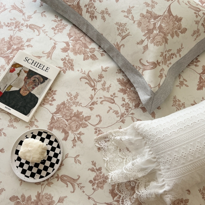 91家纺网 家纺一手货源 找家纺 时年 2022新款水洗冰露丝养生席凉席 莫奈-咖