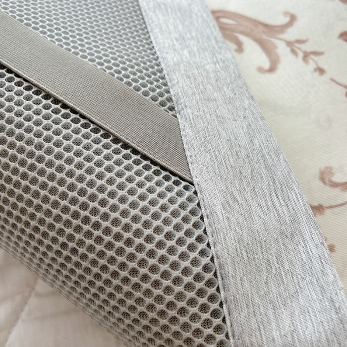 91家纺网 家纺一手货源 找家纺 时年 2022新款水洗冰露丝养生席凉席 莫奈-咖