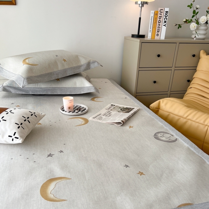 91家纺网 家纺一手货源 找家纺 时年 2022新款水洗冰露丝养生席凉席 星月