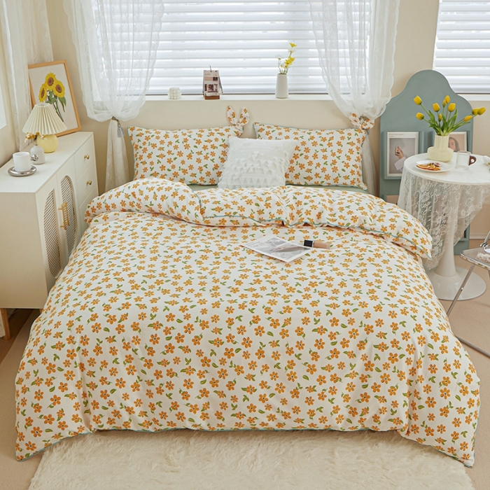 91家纺网 家纺一手货源 找家纺 （总）一米阳光 2022新款镶边兔耳朵工艺款系列四件套