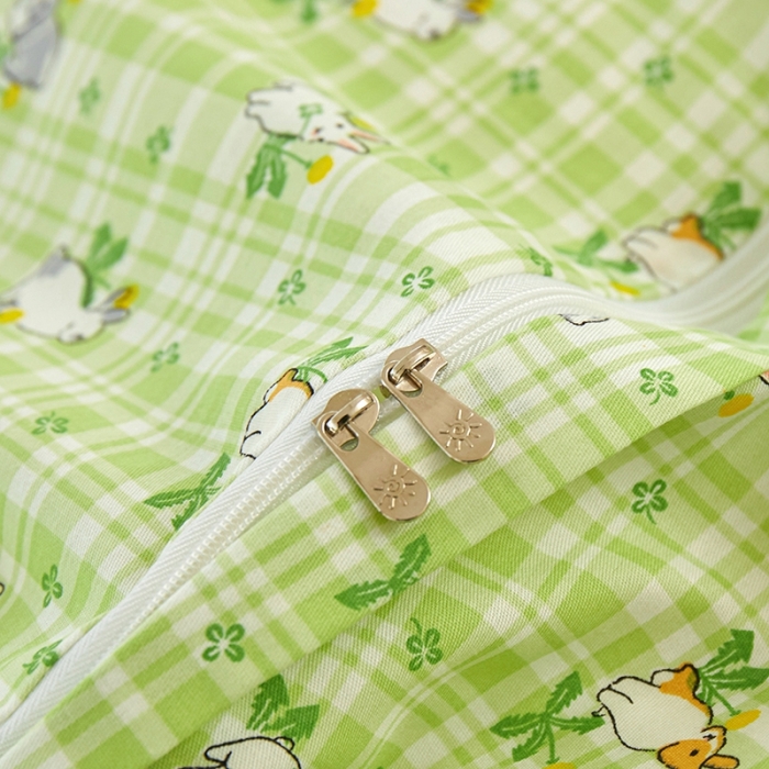 91家纺网 家纺一手货源 找家纺 一米阳光 2022新款镶边兔耳朵工艺款系列四件套 朵灵