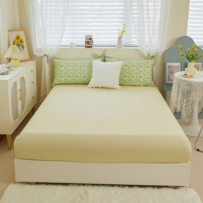 91家纺网 家纺一手货源 找家纺 一米阳光 2022新款镶边兔耳朵工艺款系列四件套 朵灵