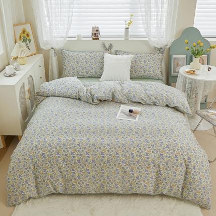 一米阳光 2022新款镶边兔耳朵工艺款系列四件套 朵唯