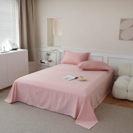 91家纺网 家纺一手货源 找家纺 蕊姿超柔水洗超柔水洗春夏新款50s双股新疆长绒棉单床单裸粉