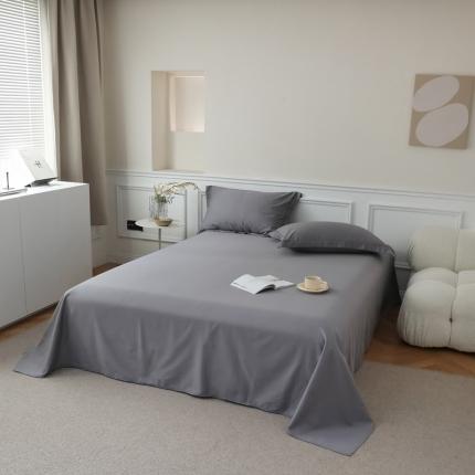 蕊姿超柔水洗超柔水洗春夏新款50s双股新疆长绒棉单床单深灰