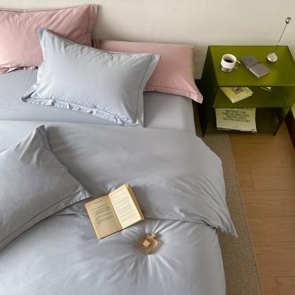 91家纺网 家纺一手货源 找家纺 （总）蕊姿 2024超柔水洗50s双股新疆长绒棉纯色单被套