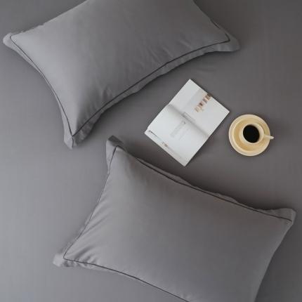 蕊姿超柔水洗超柔水洗春夏新款50s双股新疆长绒棉单枕套深灰