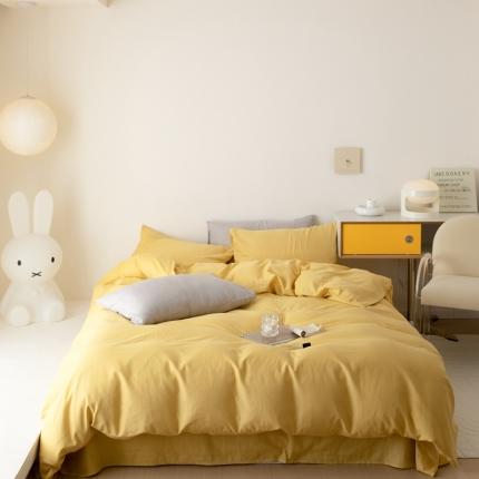 91家纺网 家纺一手货源 找家纺 （总）8小时家纺 2022新款全棉双层纱四件套