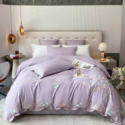 91家纺网 家纺一手货源 找家纺 （总）安妮 2022新款全棉刺绣四件套 花颜悦色