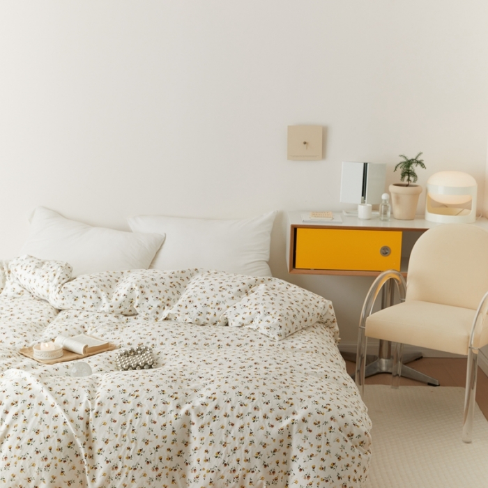 91家纺网 家纺一手货源 找家纺 8小时家纺 2022新款全棉双层纱单被套 花枝子