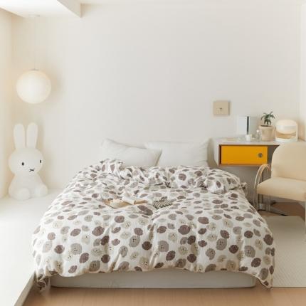 8小时家纺 2022新款全棉双层纱单被套 萌萌狗