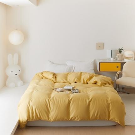 8小时家纺 2022新款全棉双层纱单被套 明黄