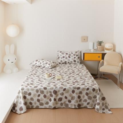 91家纺网 家纺一手货源 找家纺 （总）8小时家纺 2022新款全棉双层纱单品床单