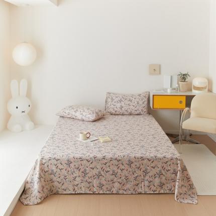 91家纺网 家纺一手货源 找家纺 （总）8小时家纺 2022新款全棉双层纱单品床单