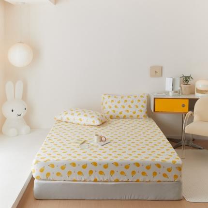 8小时家纺 2022新款全棉双层纱单床笠 小芒果