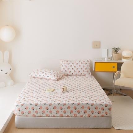 8小时家纺 2022新款全棉双层纱单床笠 小仙桃