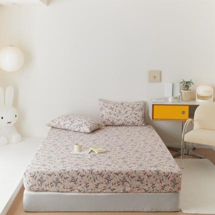 8小时家纺 2022新款全棉双层纱单床笠 摇曳花开