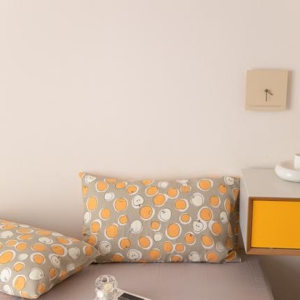 8小时家纺 2022新款全棉双层纱单枕套 苹果乐园