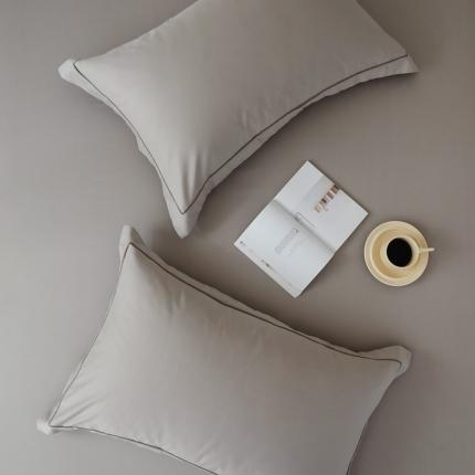 91家纺网 家纺一手货源 找家纺 蕊姿超柔水洗超柔水洗春夏新款50s双股新疆长绒棉单枕套浅灰