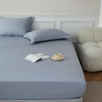 91家纺网 家纺一手货源 找家纺 蕊姿 超柔水洗春夏新款50s双股新疆长绒棉单床笠 安静蓝