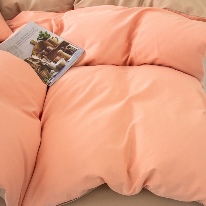 91家纺网 家纺一手货源 找家纺 （总）柠萌家居 2022新款全棉40支纯棉纯色双拼系列四件套