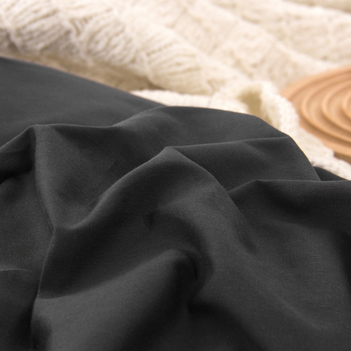 91家纺网 家纺一手货源 找家纺 柠萌2022新款全棉40支纯棉纯色双拼系列四件套 萌黑灰