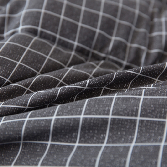 91家纺网 家纺一手货源 找家纺 一条棉被 2022新款亲肤水洗棉床垫 格子黑