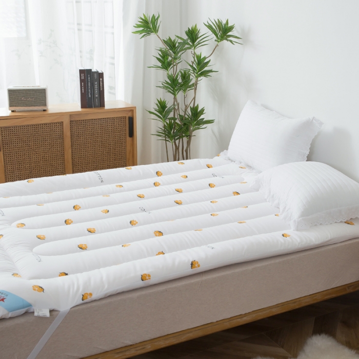 91家纺网 家纺一手货源 找家纺 一条棉被 2022新款亲肤水洗棉床垫 棉花朵朵