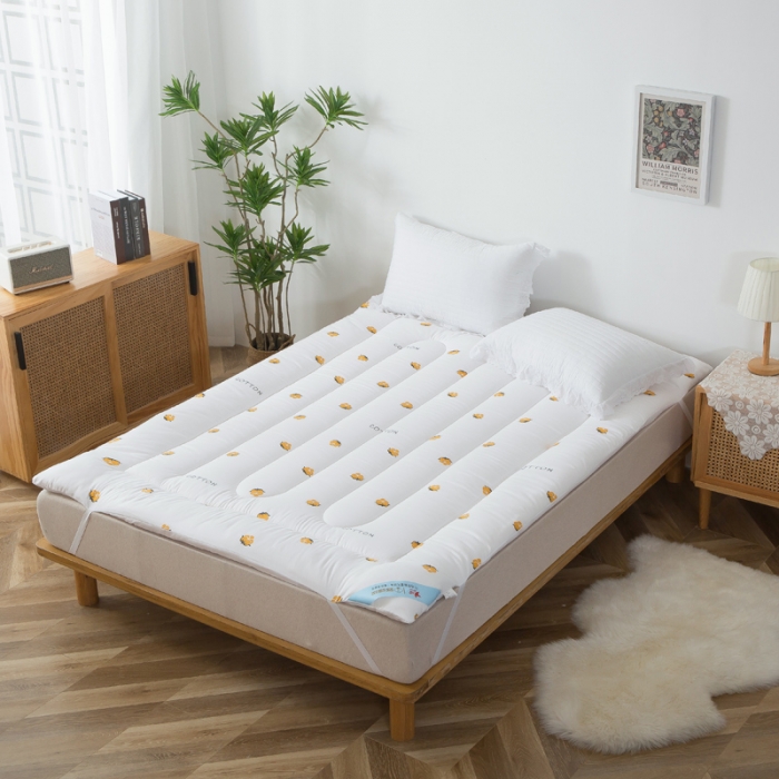 91家纺网 家纺一手货源 找家纺 一条棉被 2022新款亲肤水洗棉床垫 棉花朵朵