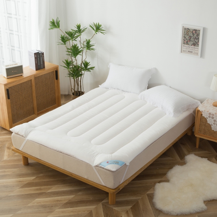 91家纺网 家纺一手货源 找家纺 一条棉被 2022新款亲肤水洗棉床垫 象牙白