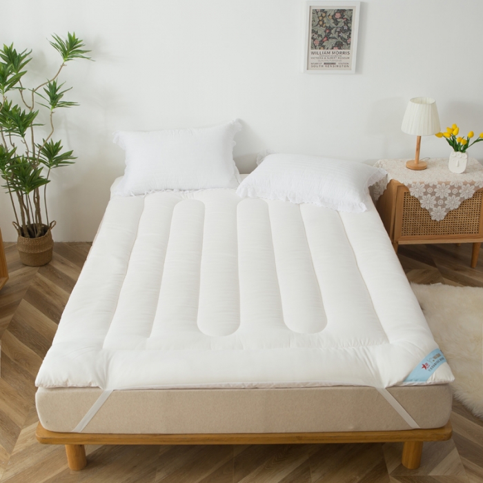 91家纺网 家纺一手货源 找家纺 一条棉被 2022新款亲肤水洗棉床垫 象牙白