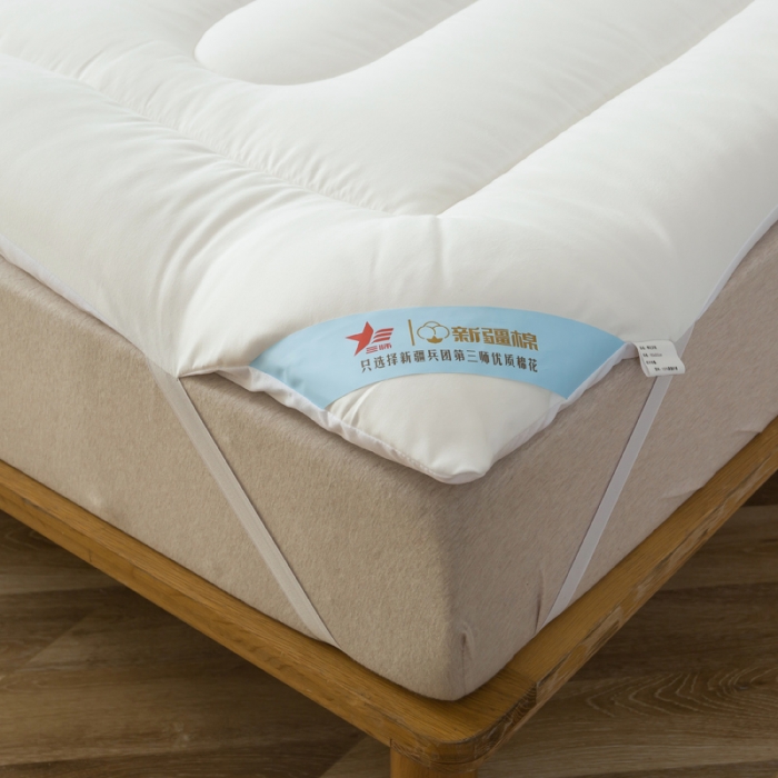 91家纺网 家纺一手货源 找家纺 一条棉被 2022新款亲肤水洗棉床垫 象牙白