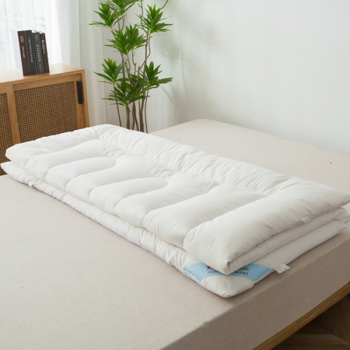 91家纺网 家纺一手货源 找家纺 一条棉被 2022新款亲肤水洗棉床垫 象牙白