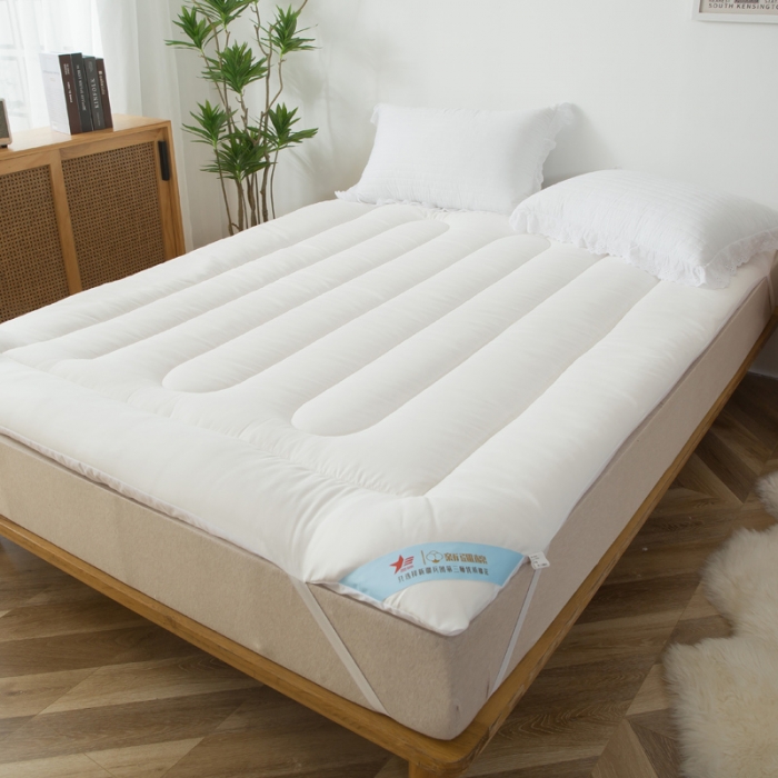 91家纺网 家纺一手货源 找家纺 一条棉被 2022新款亲肤水洗棉床垫 象牙白