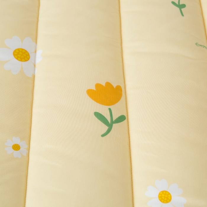 91家纺网 家纺一手货源 找家纺 一条棉被 2022新款亲肤水洗棉床垫 小橘花