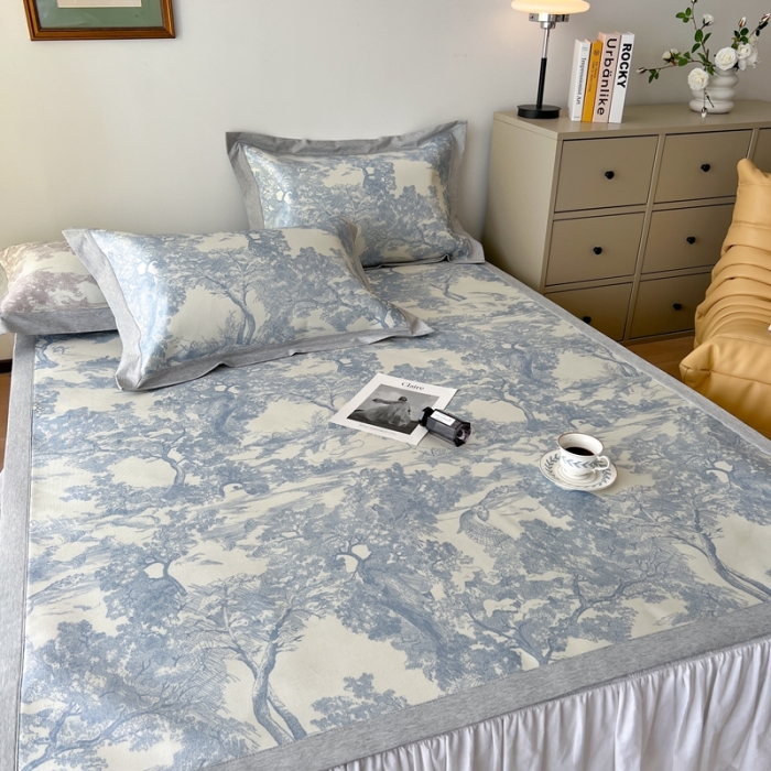 91家纺网 家纺一手货源 找家纺 （总）时年 2022新款水洗冰露丝养生席凉席