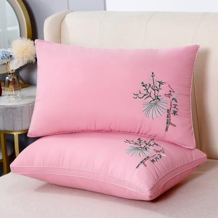91家纺网 家纺一手货源 找家纺 （总）珍贝 2024新款艾草花香刺绣枕枕头枕芯48*74cm